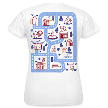 Rue vivante - T-shirt Femme - blanc - Dos - AI Model Female 172 dark (172cm)