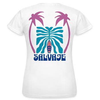 Cage thoracique Salvage Surf Palm - T-shirt Femme - blanc - Dos - AI Model Female 172 dark (172cm)