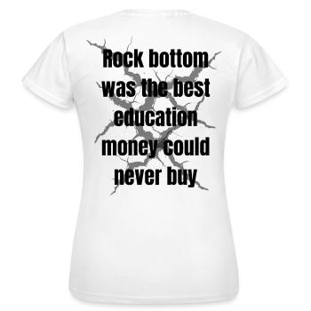Rock bottom design - Women's T-Shirt - white - Back - AI Model Female 172 dark (172cm)