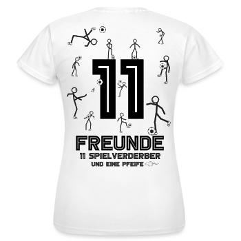 Fußball - Frauen T-Shirt - Weiß - Hinten - AI Model Female 172 dark (172cm)