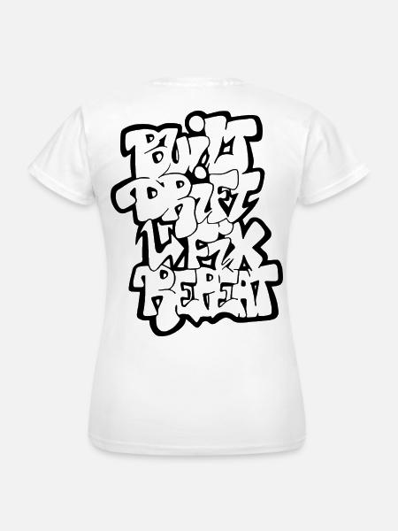 Built Drift Fix Repeat - Frauen T-Shirt - Weiß
