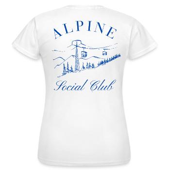Club social alpin après ski Ski Mountain - T-shirt Femme - blanc - Dos - AI Model Female 172 dark (172cm)