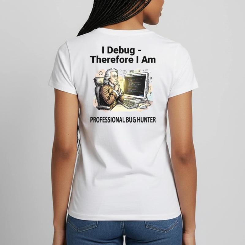 Retro Scholar at Coding Console - light background Women's T-Shirt