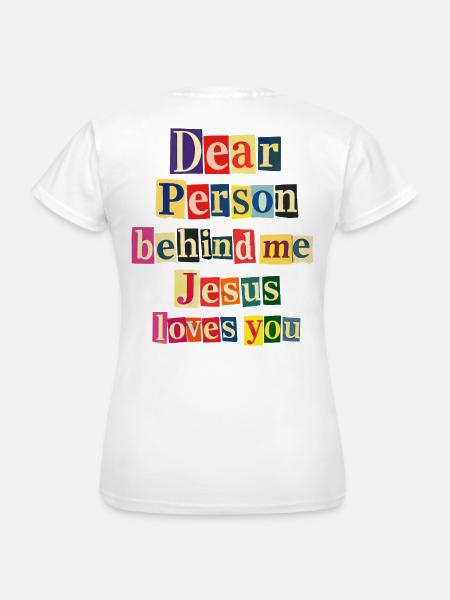 Jesus liebt dich positive Botschaft - Frauen T-Shirt - Weiß