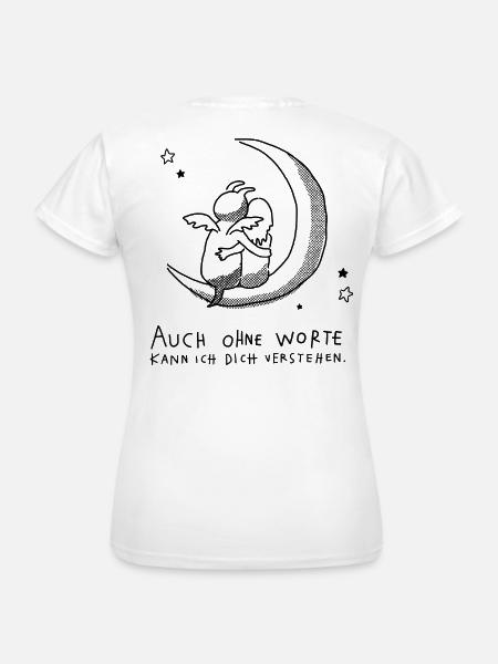 Tabaluga Fliegend Umrisse - Frauen T-Shirt - Weiß