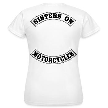 Sisters on Motorcycles Design Bikers - Women's T-Shirt - white - Back - AI Model Female 172 dark (172cm)