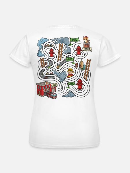 Rettungslabyrinth-Brandort - Frauen T-Shirt - Weiß