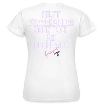 Durchfall Humor Neontext - Frauen T-Shirt - Weiß - Hinten - AI Model Female 172 dark (172cm)