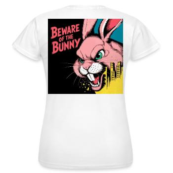 Beware of the Bunny Urban Pop - Frauen T-Shirt - Weiß - Hinten - AI Model Female 172 dark (172cm)