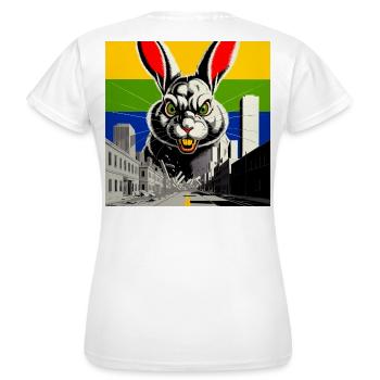 Monster Bunny Rage - Women's T-Shirt - white - Back - AI Model Female 172 dark (172cm)