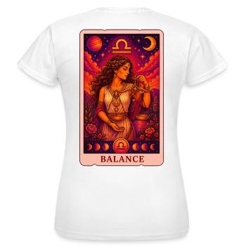 Tarot Balance - T-shirt Femme - blanc - Dos - AI Model Female 172 dark (172cm)