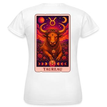 Stier-Tarot - Frauen T-Shirt - Weiß - Hinten - AI Model Female 172 dark (172cm)