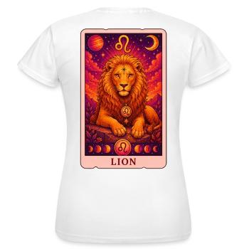 Leo Tarot - Frauen T-Shirt - Weiß - Hinten - AI Model Female 172 dark (172cm)