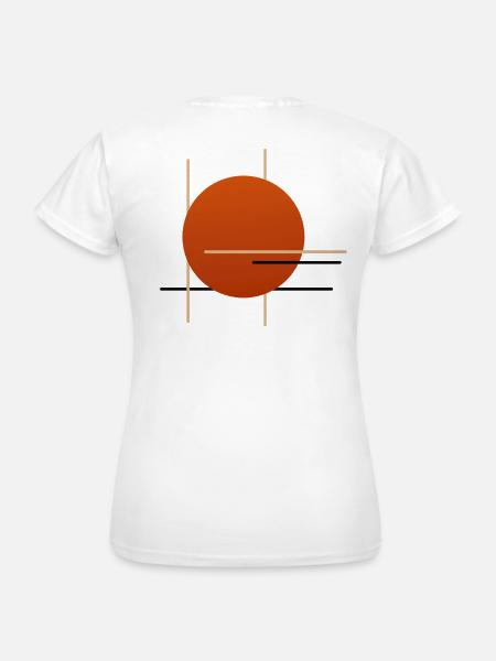 Solar circle and abstract lines - Women's T-Shirt - white