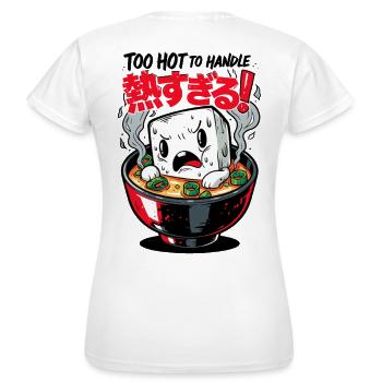 Scharfer Tofu im Ramen - Frauen T-Shirt - Weiß - Hinten - AI Model Female 172 dark (172cm)