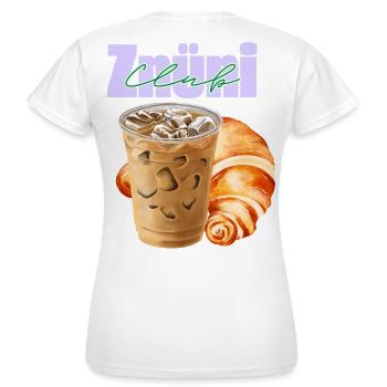 Znüni Club Café Glacé - T-shirt Femme - blanc - Dos - AI Model Female 172 dark (172cm)
