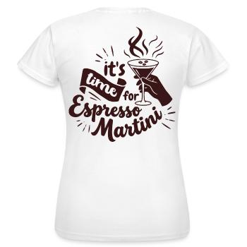 Espresso Martini Design - T-shirt Femme - blanc - Dos - AI Model Female 172 dark (172cm)