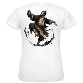 Drunken Master – Martial Arts Design - Frauen T-Shirt - Weiß - Hinten - AI Model Female 172 dark (172cm)