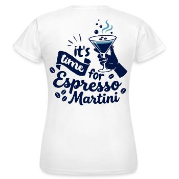 Imprimé Espresso Martini - T-shirt Femme - blanc - Dos - AI Model Female 172 dark (172cm)