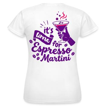 C’est l’heure du martini espresso - T-shirt Femme - blanc - Dos - AI Model Female 172 dark (172cm)