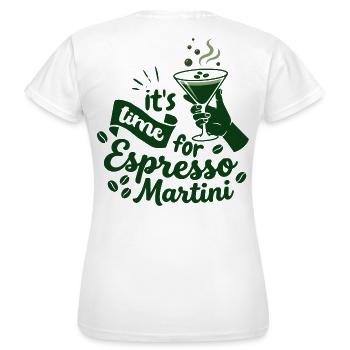 C’est l’heure du martini espresso - T-shirt Femme - blanc - Dos - AI Model Female 172 dark (172cm)
