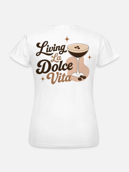 Dolce Vita Retro Espresso Martini - Frauen T-Shirt - Weiß
