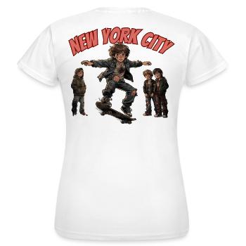 SAUT À NEW YORK - T-shirt Femme - blanc - Dos - AI Model Female 172 dark (172cm)
