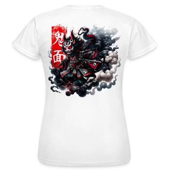 Masque Oni Esprit Intrépide - T-shirt Femme - blanc - Dos - AI Model Female 172 dark (172cm)