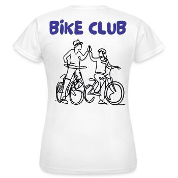 Tracé au trait du club de vélo - T-shirt Femme - blanc - Dos - AI Model Female 172 dark (172cm)
