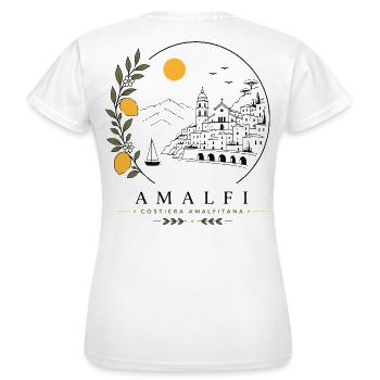 Amalfi Küste - Frauen T-Shirt - Weiß - Hinten - AI Model Female 172 dark (172cm)