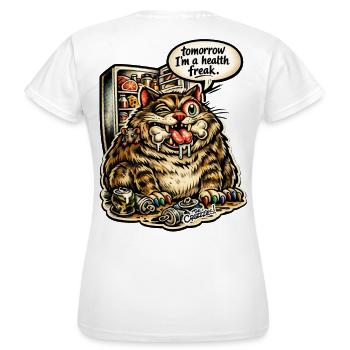 Health Freak - Frauen T-Shirt - Weiß - Hinten - AI Model Female 172 dark (172cm)