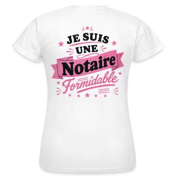 Ich bin ein großartiger Notar – Métier-Geschenk - Frauen T-Shirt - Weiß - Hinten - AI Model Female 172 dark (172cm)