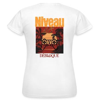 18-jähriges Level freigeschaltet – Gamer-Geschenk - Frauen T-Shirt - Weiß - Hinten - AI Model Female 172 dark (172cm)