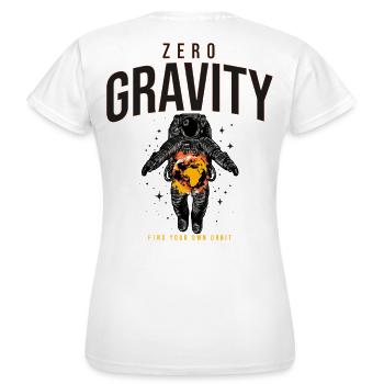 Zero Gravity Astronaut Erde Weltraum - Frauen T-Shirt - Weiß - Hinten - AI Model Female 172 dark (172cm)