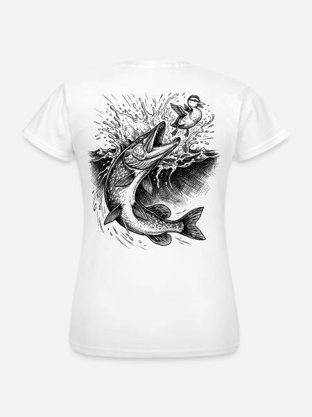 Hecht Oberflächenjagd | Classic Collection - Frauen T-Shirt - Weiß