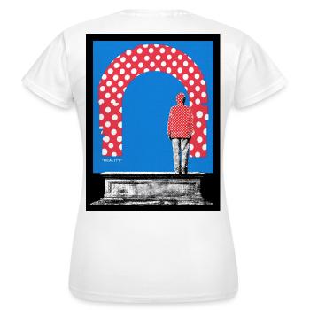 Réalité - T-shirt Femme - blanc - Dos - AI Model Female 172 dark (172cm)