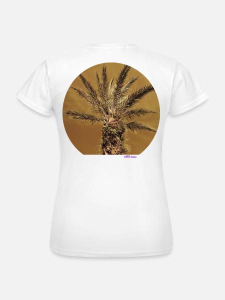 Goldene Palme - Frauen T-Shirt - Weiß