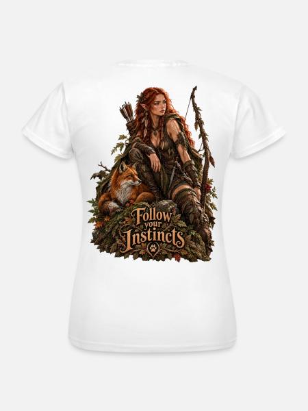 Waldjägerin: Folge deinen Instinkten - Frauen T-Shirt - Weiß