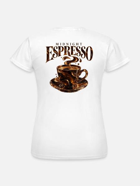 Midnight Espresso Club - Frauen T-Shirt - Weiß