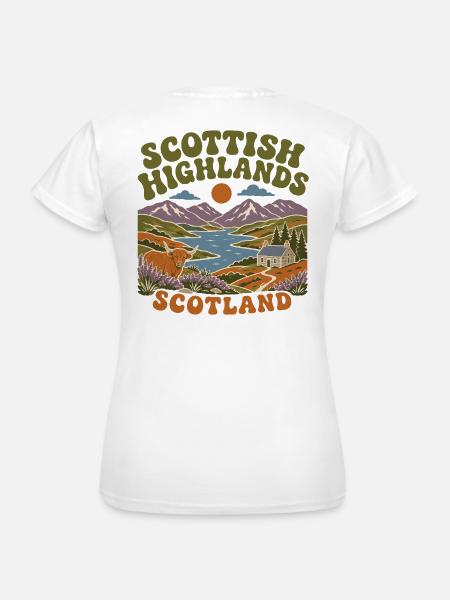 Scottish Highlands Scotland - Frauen T-Shirt - Weiß