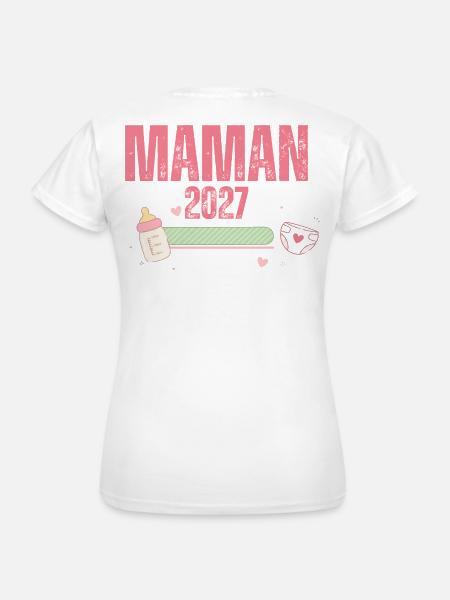 Mutter 2027 Schwangerschaftsankündigung – Werdende Mutter - Frauen T-Shirt - Weiß