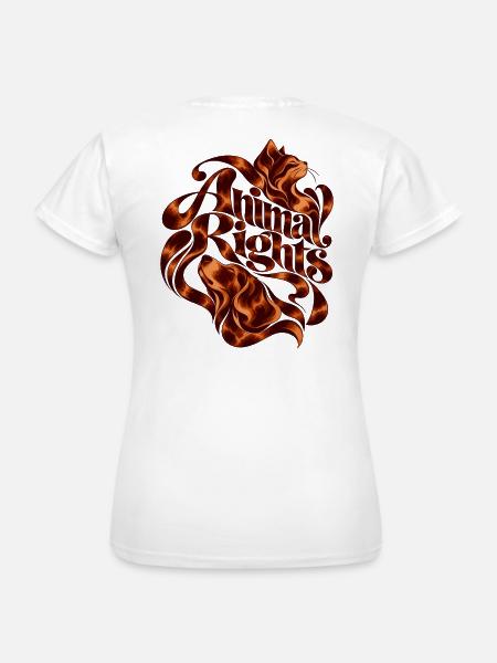 Animal Rights Dark Cats - Frauen T-Shirt - Weiß
