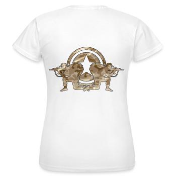 Armee - Frauen T-Shirt - Weiß - Hinten - AI Model Female 172 dark (172cm)