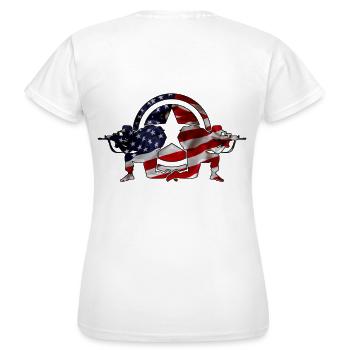 Armee - Frauen T-Shirt - Weiß - Hinten - AI Model Female 172 dark (172cm)