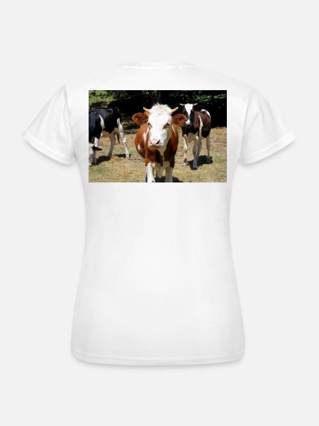 Kuh Poster - Frauen T-Shirt - Weiß
