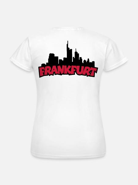 Frankfurt Skyline - Frauen T-Shirt - Weiß