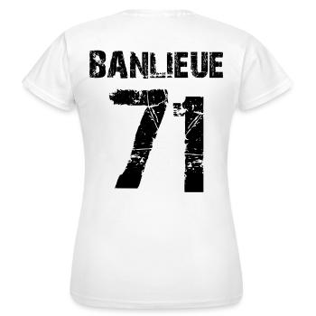 banlieue 71 - T-shirt Femme - blanc - Dos - AI Model Female 172 dark (172cm)