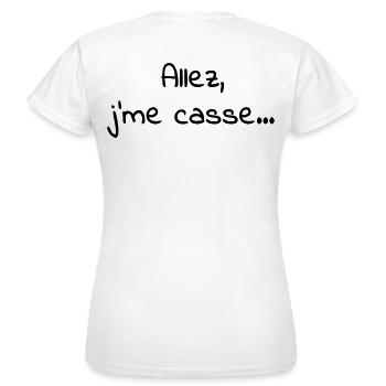 Allez_jme_casse - Women's T-Shirt - white - Back - AI Model Female 172 dark (172cm)