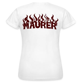 MAURER 2 - Frauen T-Shirt - Weiß - Hinten - AI Model Female 172 dark (172cm)