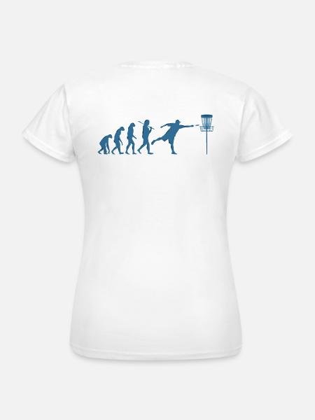 Disc Golf Evolution - Frauen T-Shirt - Weiß